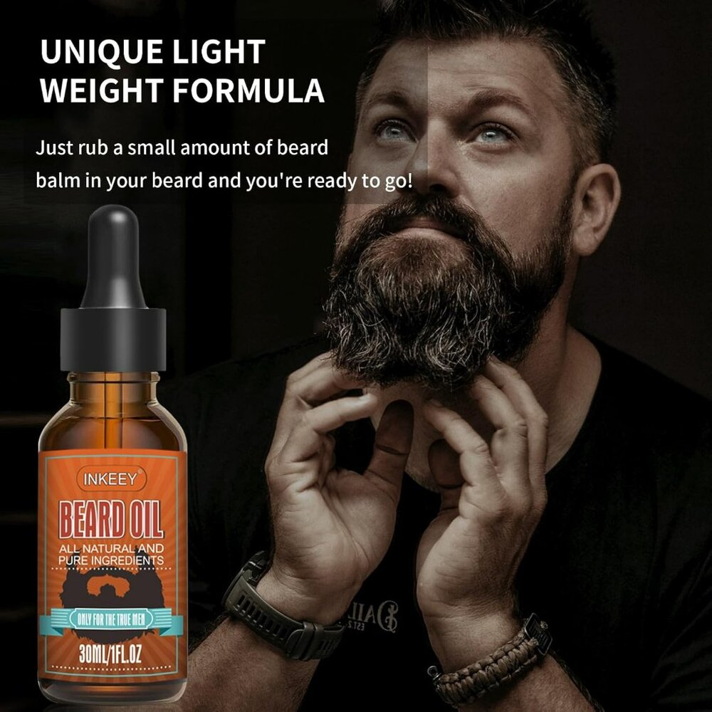 Beard Growth Oil for Men - Beard Conditioner Oil Rich in JOJOBA Oil